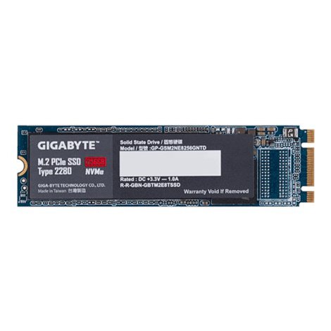 Gigabyte | GP-GSM2NE8256GNTD | 256 GB | SSD form factor | SSD interface M.2 NVME | Read speed 1200 MB/s | Write speed 800 MB/s - 2